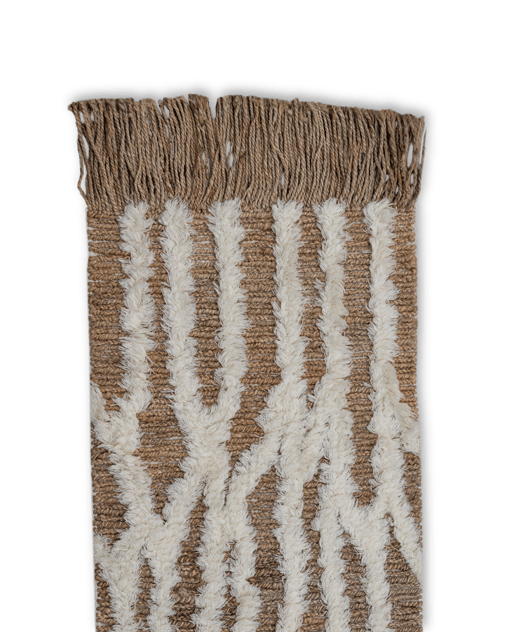 Wahl entrance rug jute 80x250 cm - Brown-offwhite - Tinted