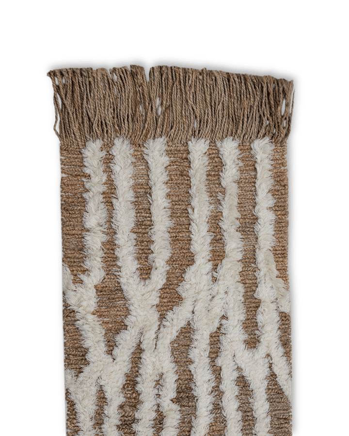 Wahl entrance rug jute 80x300 cm - Brown-offwhite - Tinted