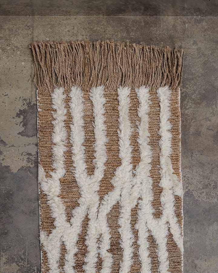 Wahl entrance rug jute 80x350 cm - Brown-offwhite - Tinted