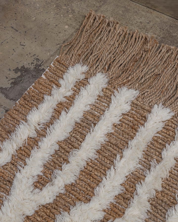 Wahl entrance rug jute 80x350 cm - Brown-offwhite - Tinted