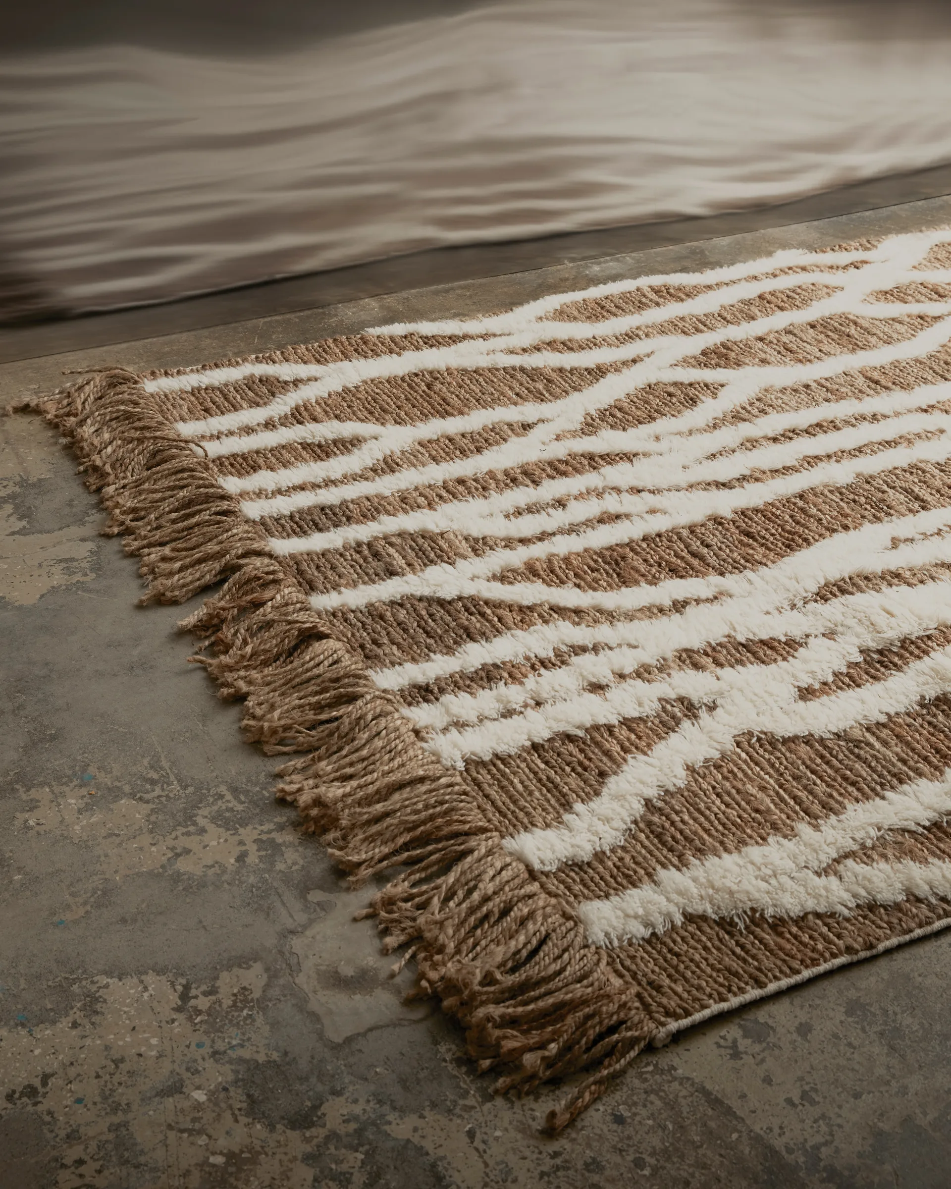 Wahl jute carpet 170x240 cm, Brown-offwhite Tinted