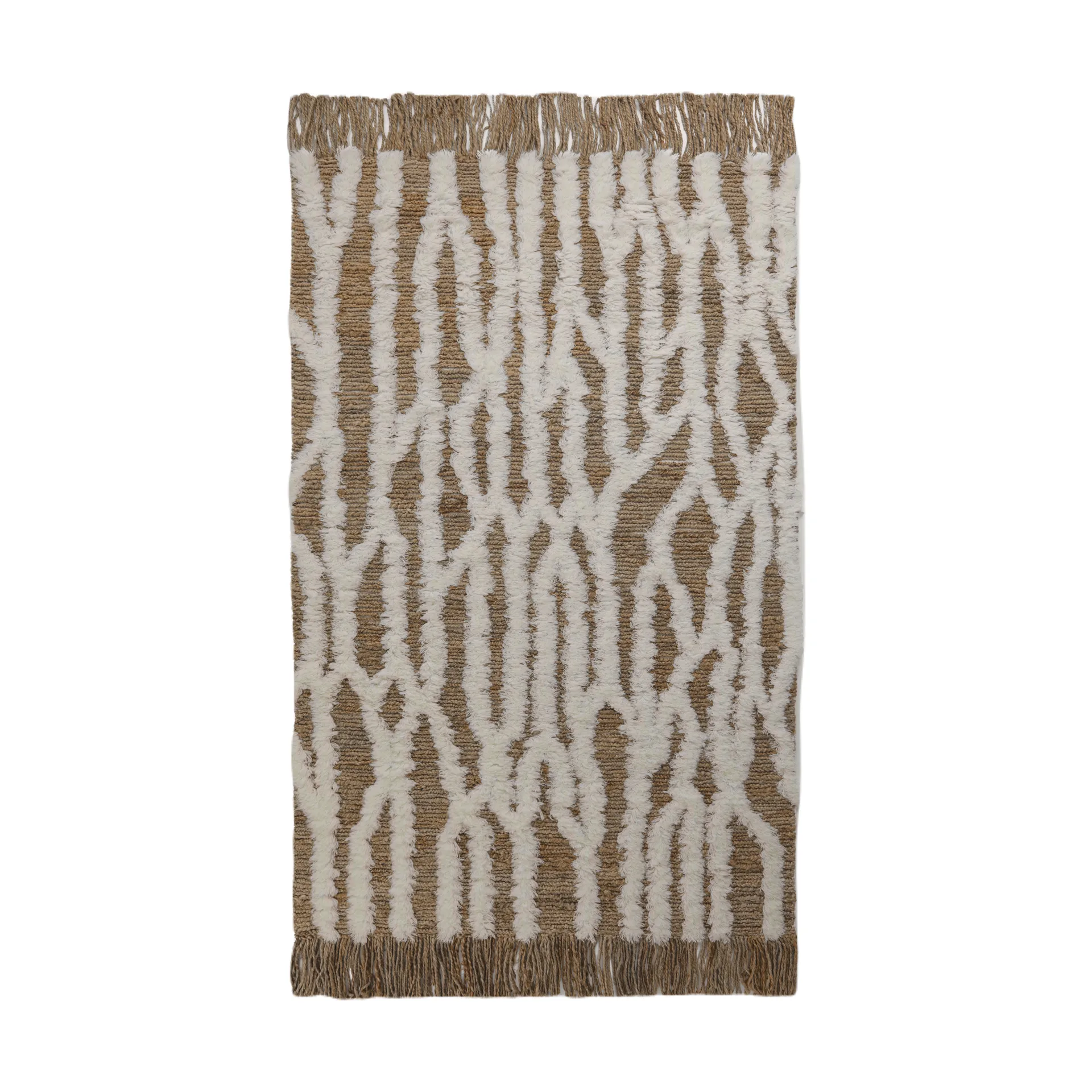 Wahl jute carpet 200x300 cm, Brown-offwhite Tinted