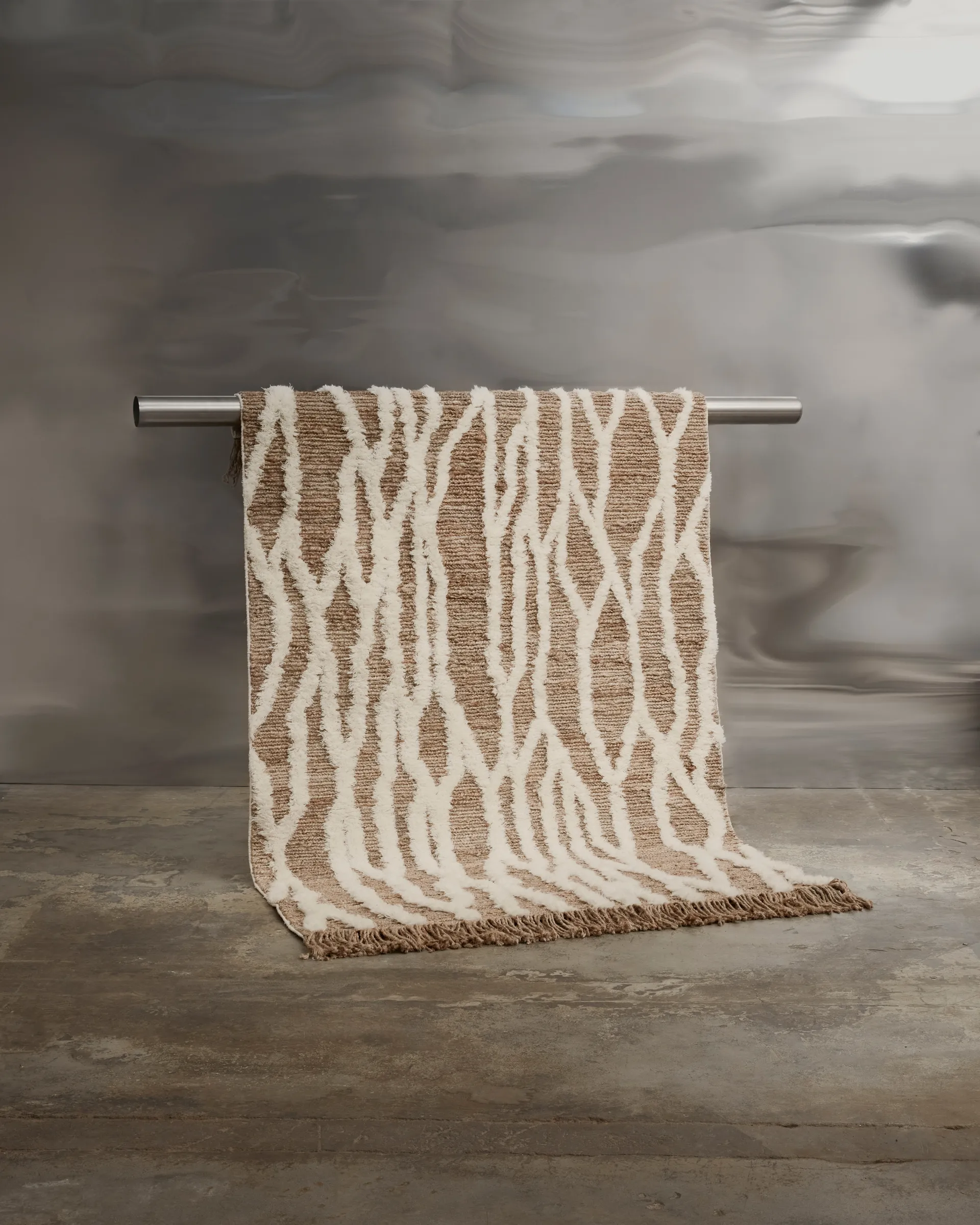 Wahl jute carpet 200x300 cm, Brown-offwhite Tinted