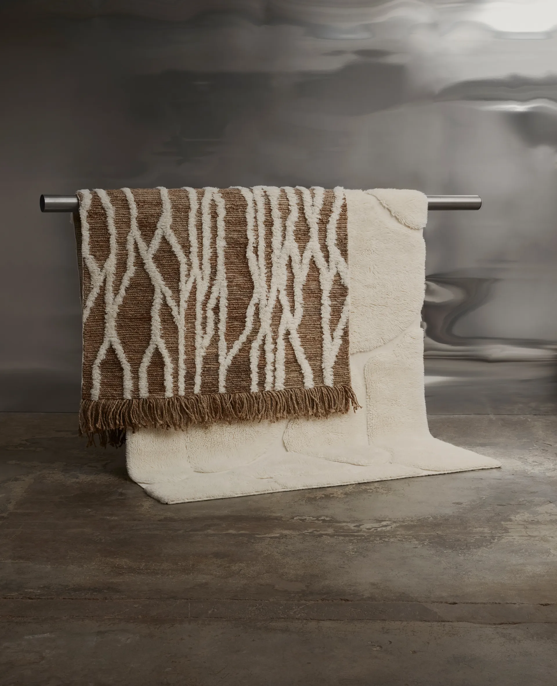 Wahl jute carpet 200x300 cm, Brown-offwhite Tinted