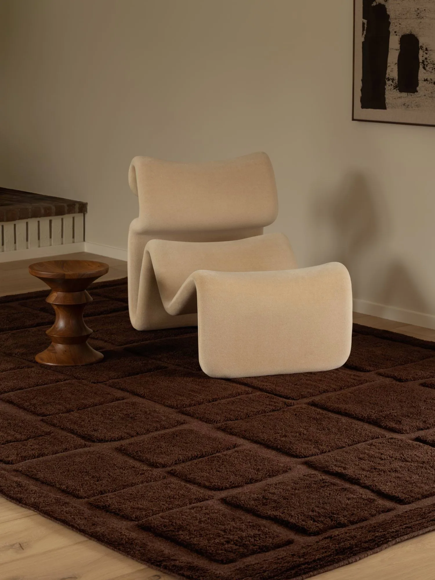 Wandel wool rug, Brown, 250x350 cm Tinted