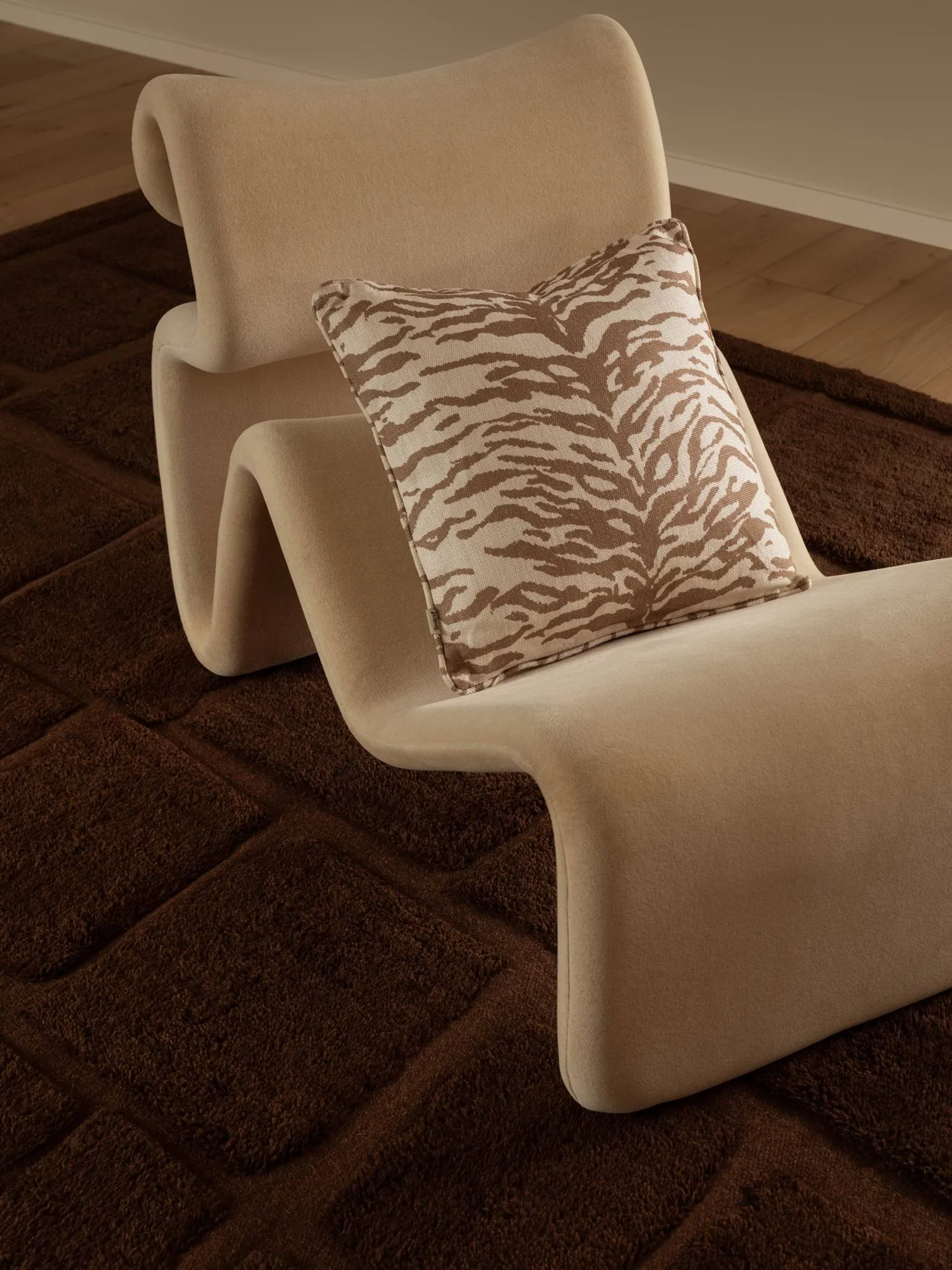 Wandel wool rug, Brown, 250x350 cm Tinted