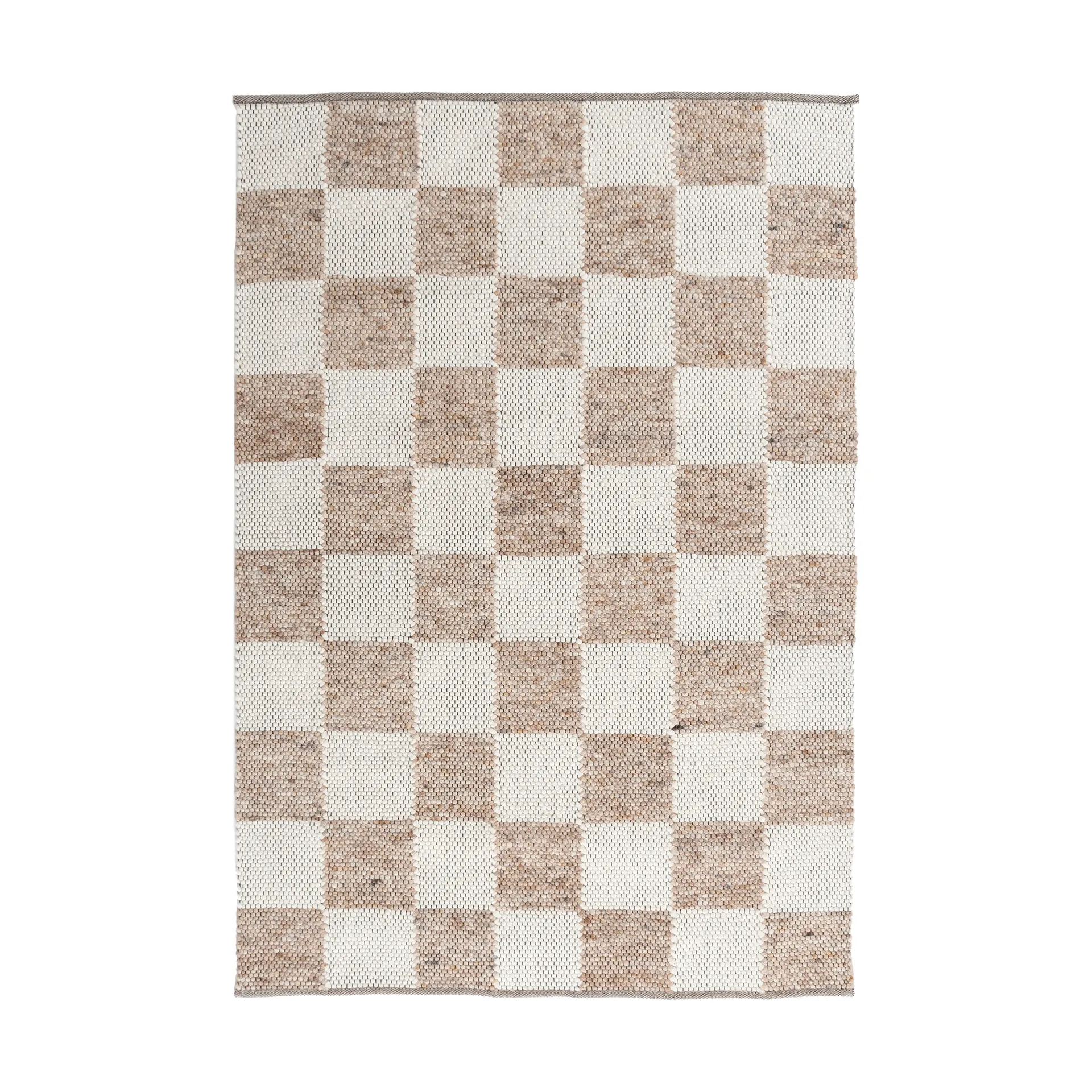 Gotland Design rug Special Edition, Light brown-white no. 2412, 200x200 cm Tisca