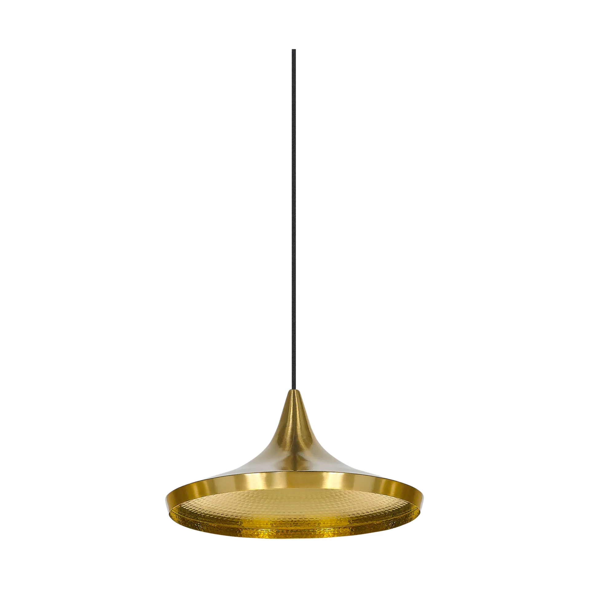 Beat Wide pendant LED Ø36 cm, Brass Tom Dixon