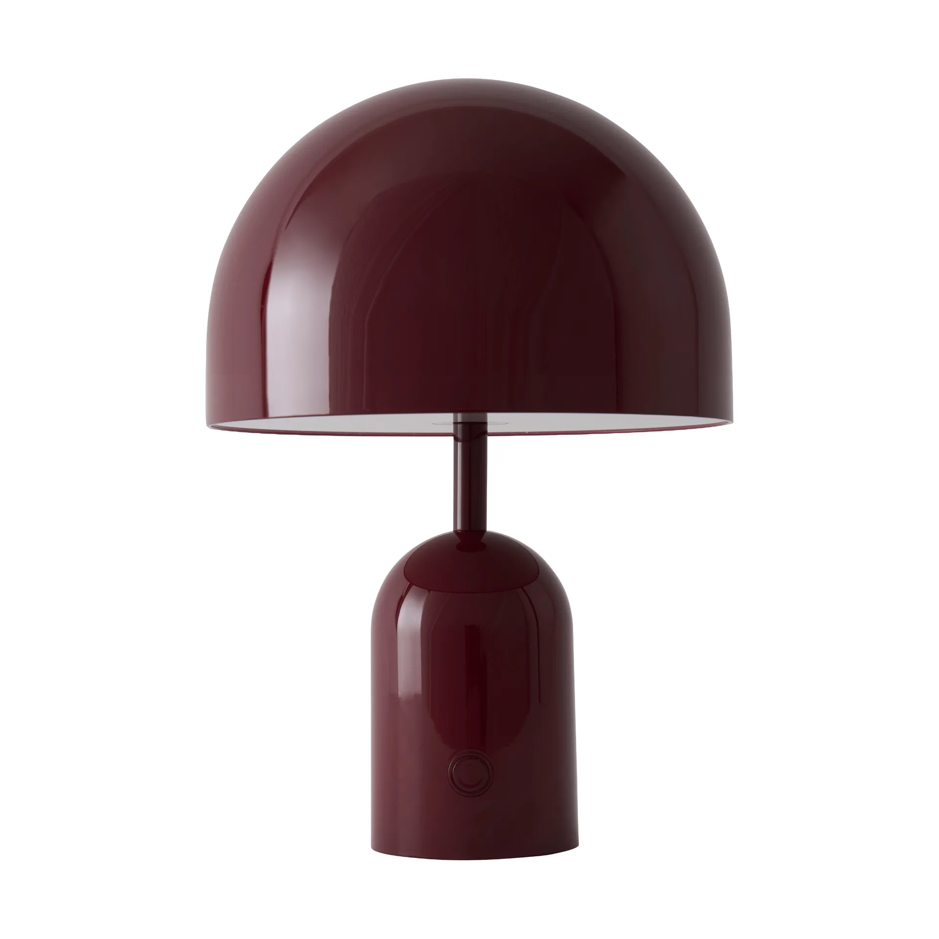 Bell portable LED table lamp 28 cm v.2, Burgundy (wine red) Tom Dixon