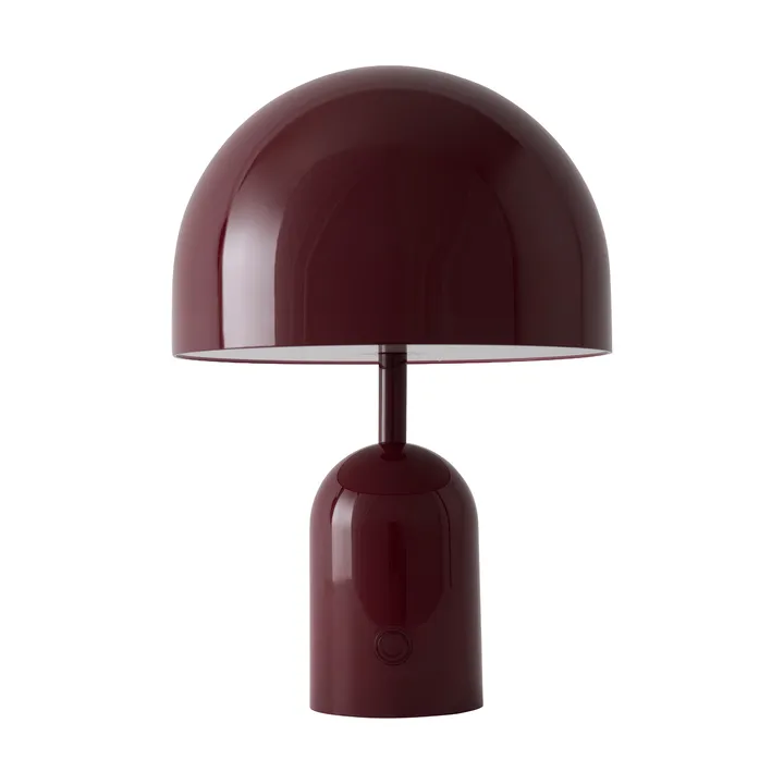 Bell portable LED table lamp 28 cm v.2 - Burgundy (wine red) - Tom Dixon