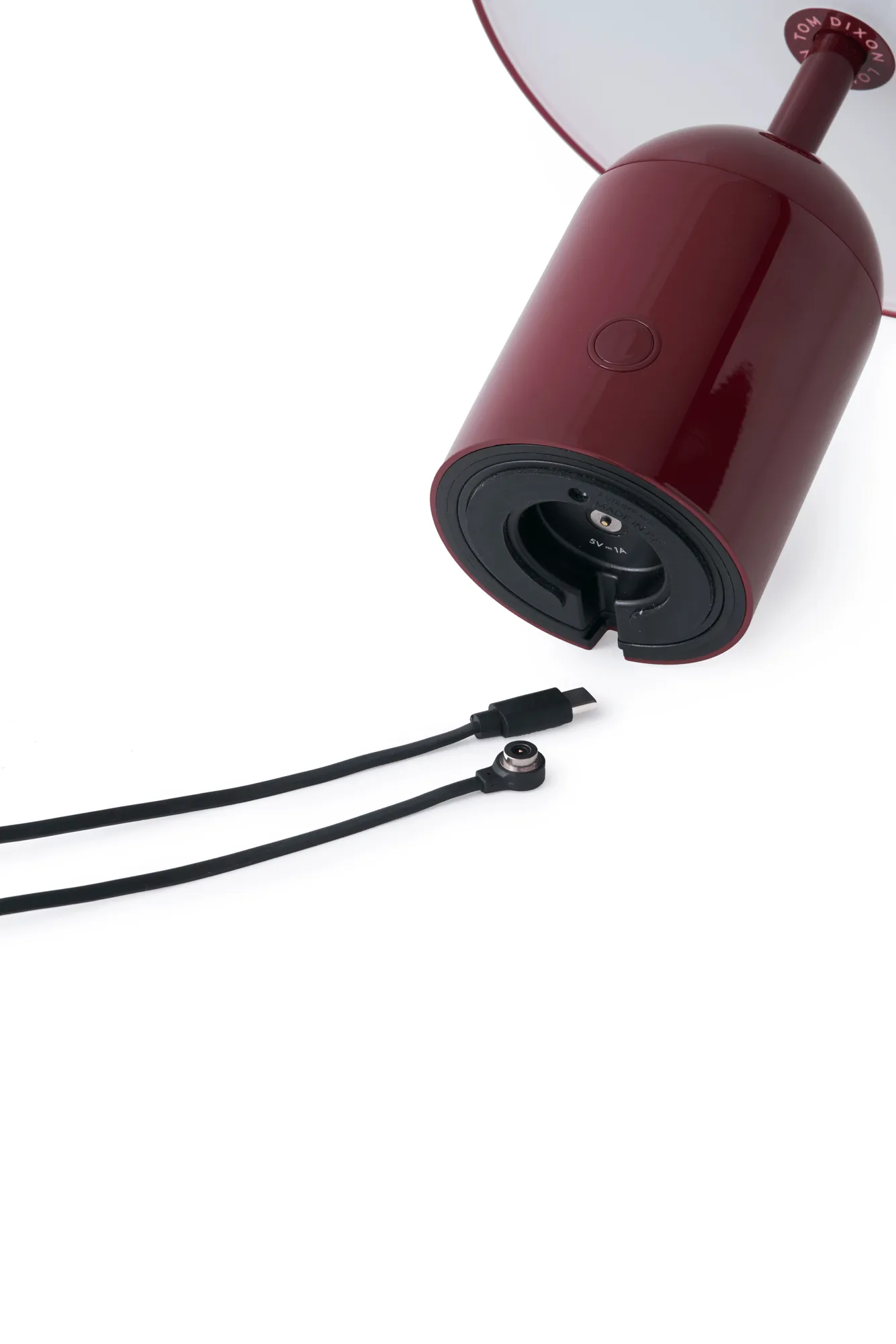 Bell portable LED table lamp 28 cm v.2, Burgundy (wine red) Tom Dixon