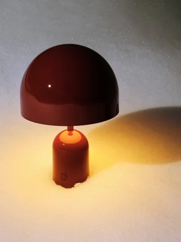 Bell portable LED table lamp 28 cm v.2 - Burgundy (wine red) - Tom Dixon