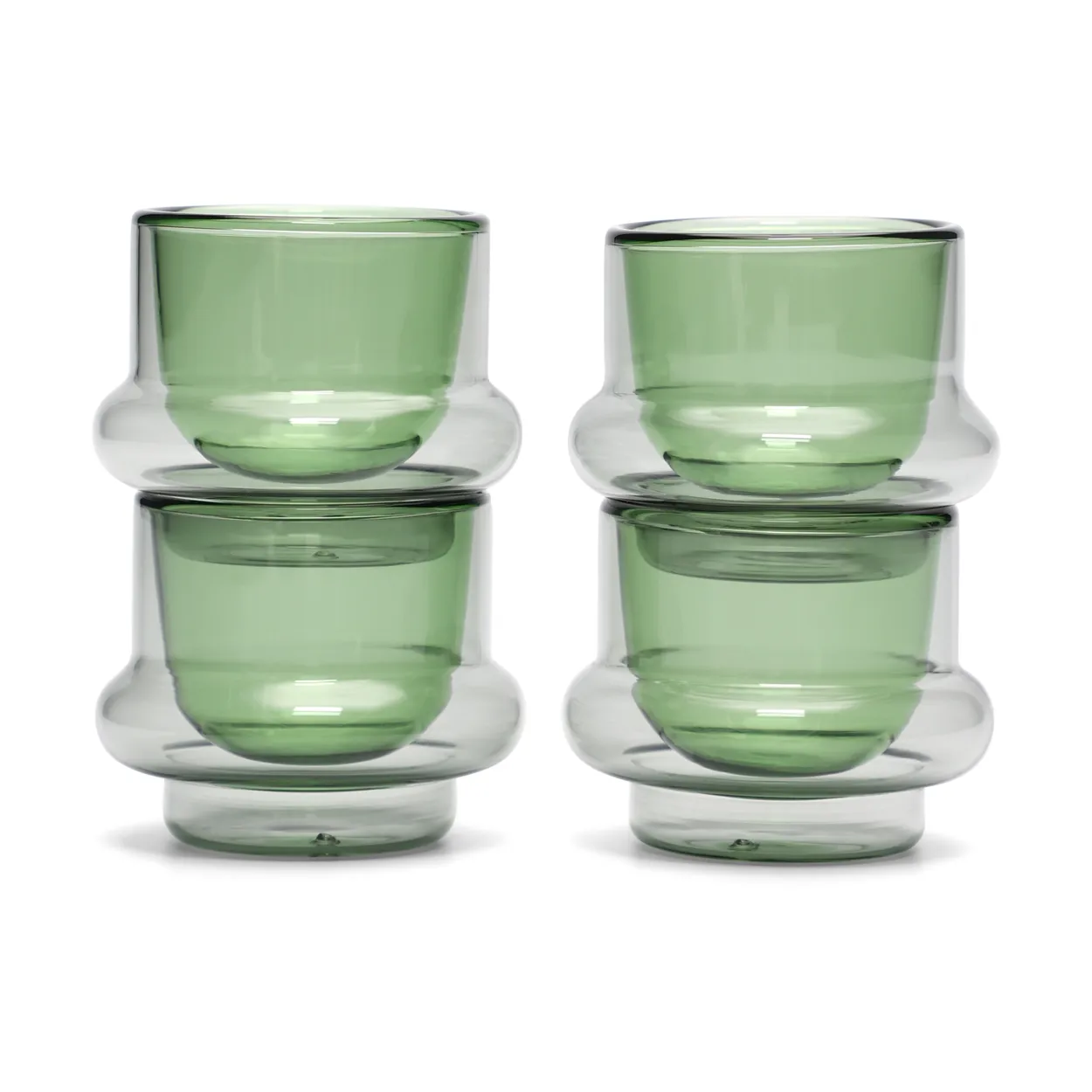 Tom Dixon Bump espresso cup 5 cl 4-pack Green | Scandinavian Design | Espresso cups | Grey