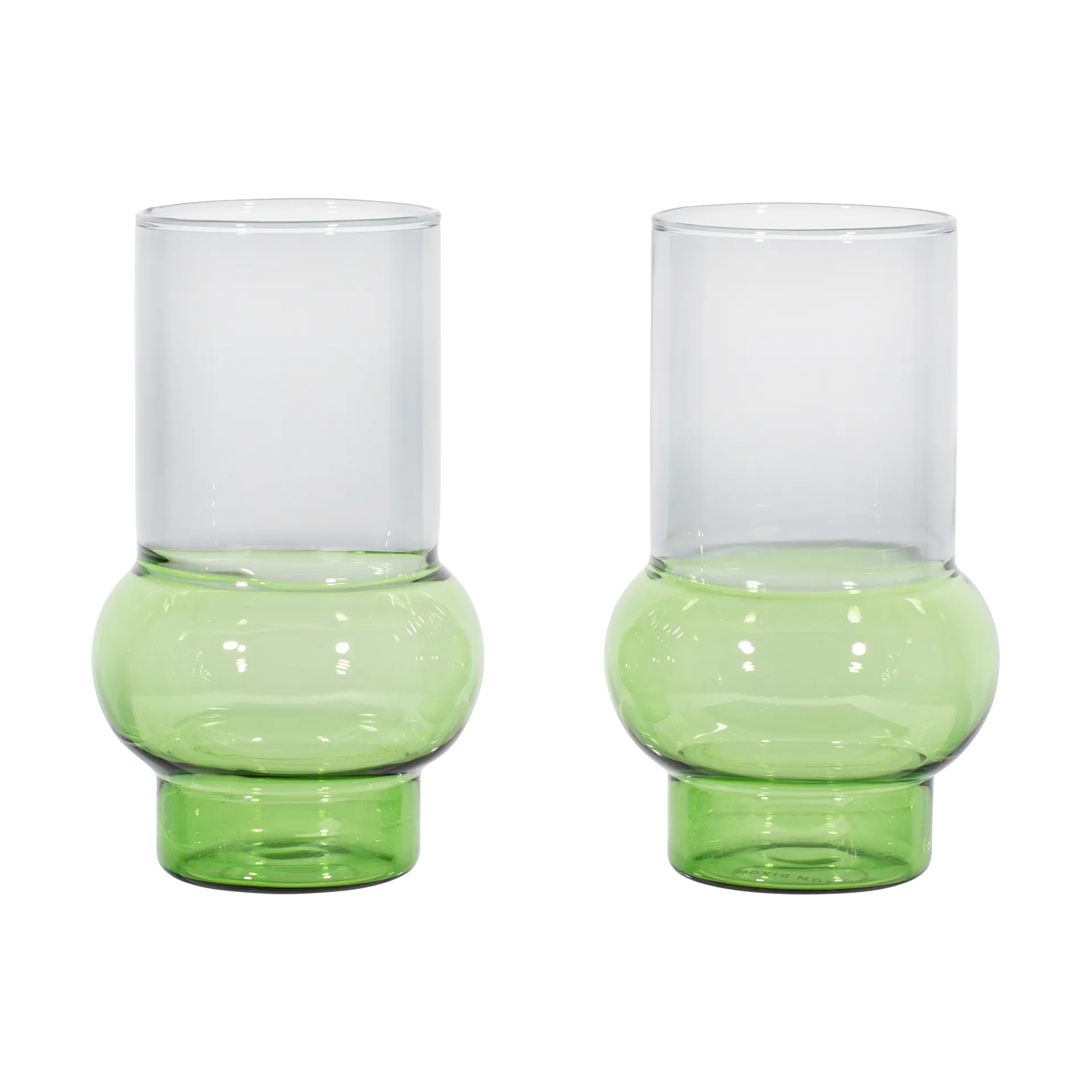 Bump Tall drinking glass 2-pack, Green Tom Dixon