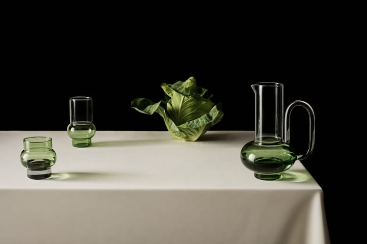 Bump Tall drinking glass 2-pack, Green Tom Dixon