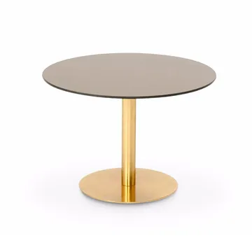 Flash coffee table Ø60 cm - Copper-brass stand - Tom Dixon