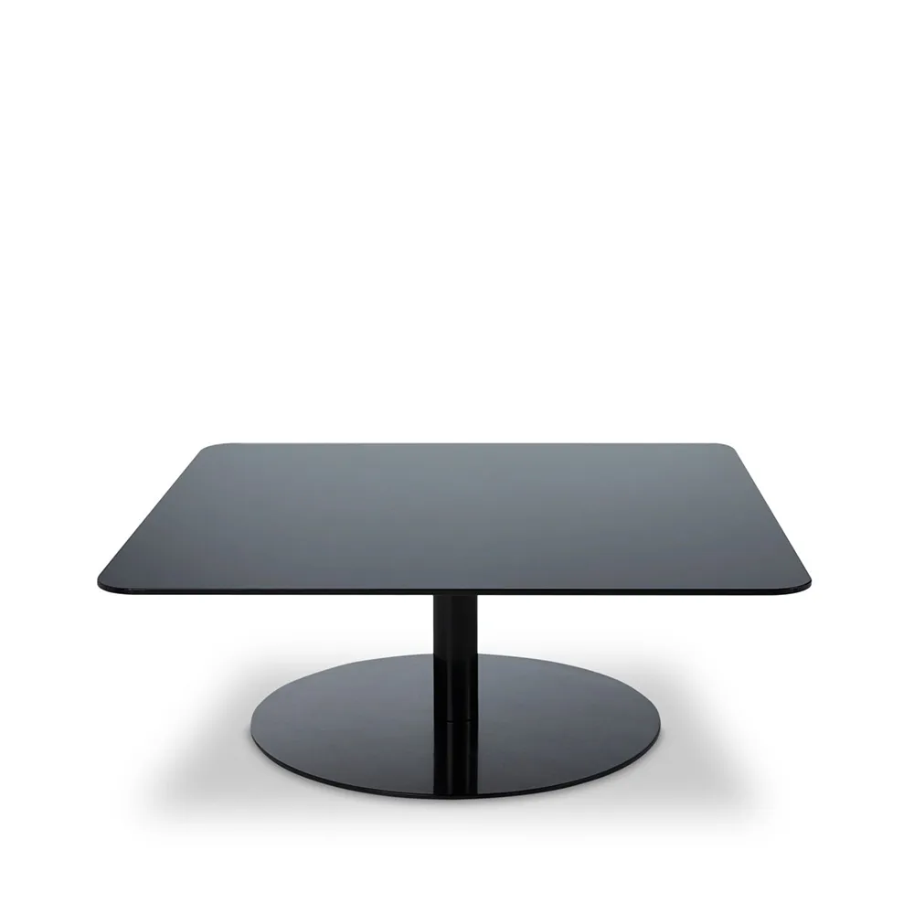 Flash coffee table 80x80 cm, Black mirror glass-black stand Tom Dixon