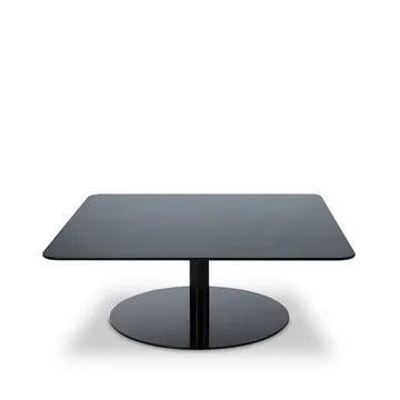 Flash coffee table 80x80 cm - Black mirror glass-black stand - Tom Dixon