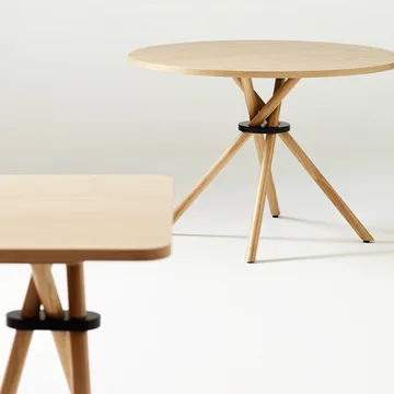 Flash coffee table 80x80 cm - Copper-brass stand - Tom Dixon