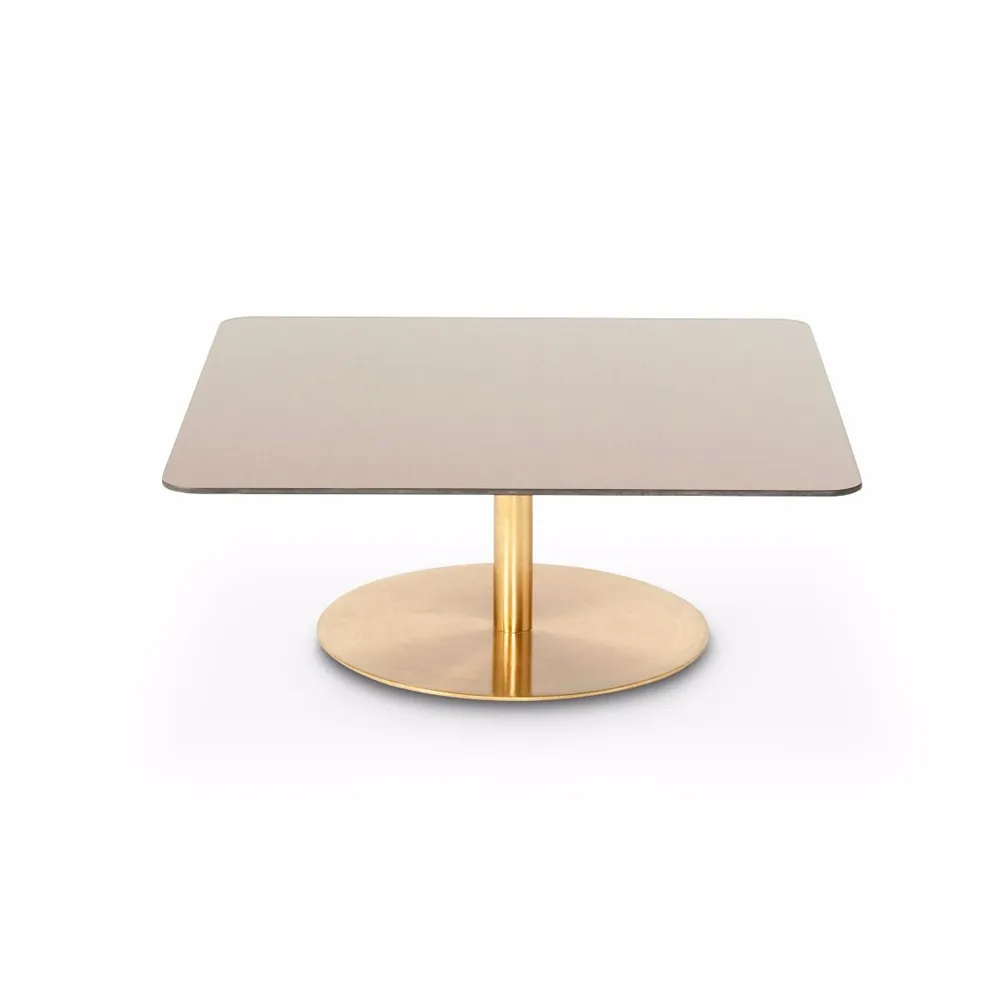 Flash coffee table 80x80 cm, Copper-brass stand Tom Dixon
