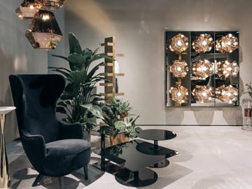Flash round coffee table - Black-black stand - Tom Dixon