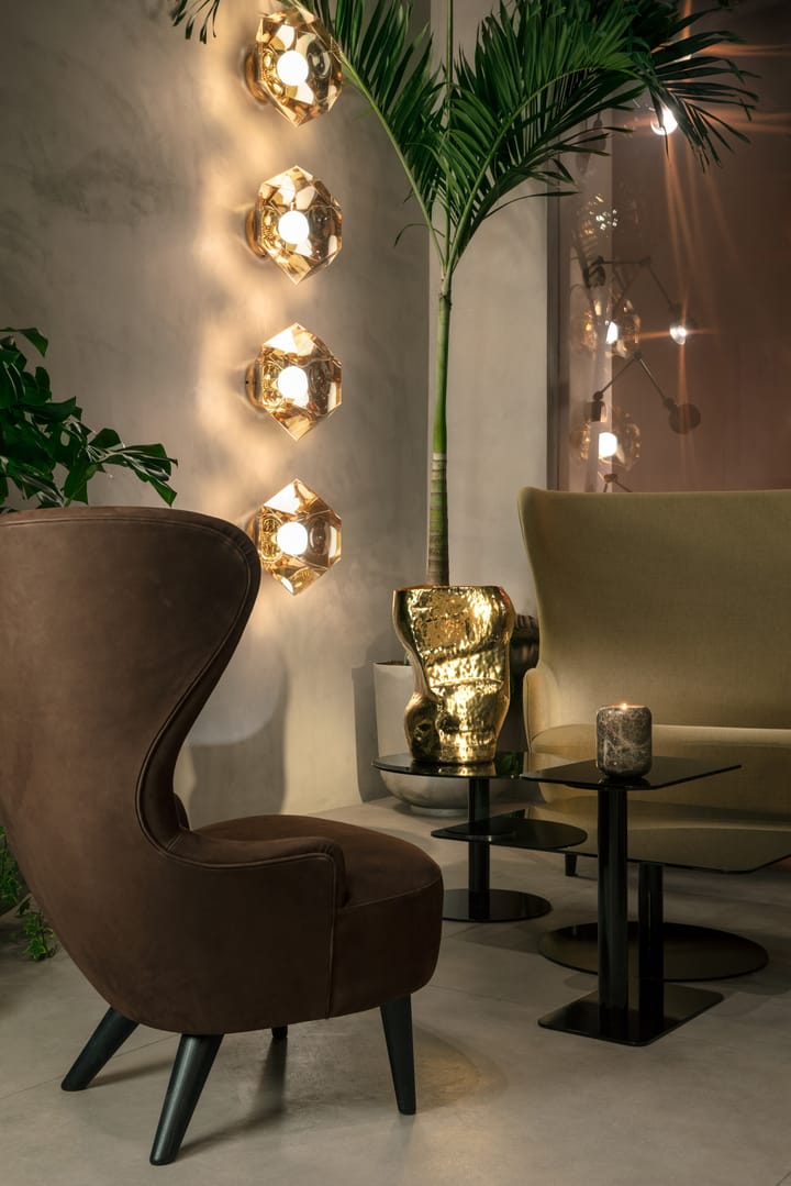 Flash round coffee table, Black-black stand Tom Dixon