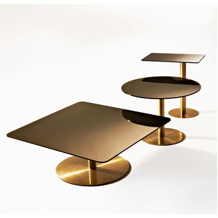 Flash round coffee table, Copper-brass stand Tom Dixon