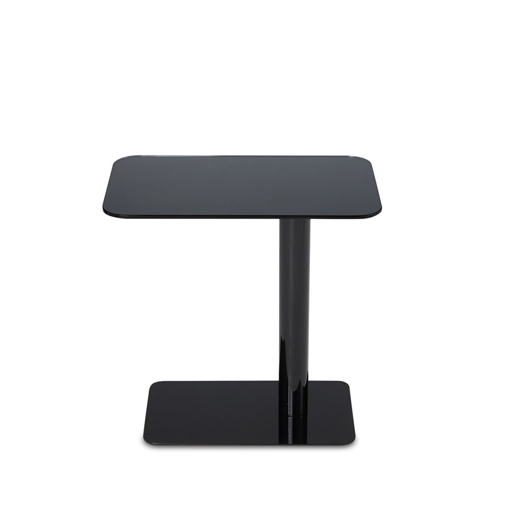 Tom Dixon Flash side table 30x50 cm Black mirror glass-black stand