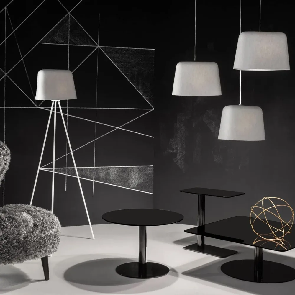 Flash side table 30x50 cm, Black mirror glass-black stand Tom Dixon