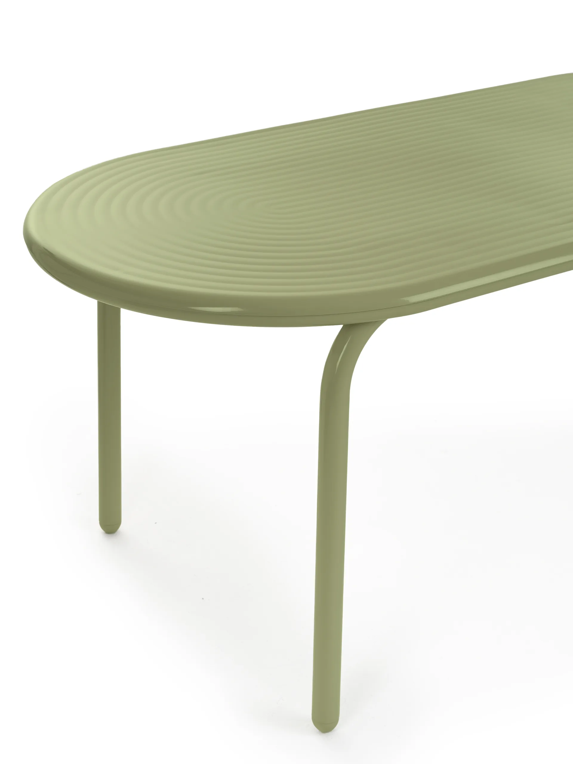 Groove Obround dining table - Moss, 86x186 cm, Table top Tom Dixon