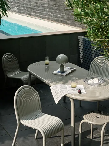 Groove Obround dining table - Putty, 86x186 cm - Table top - Tom Dixon