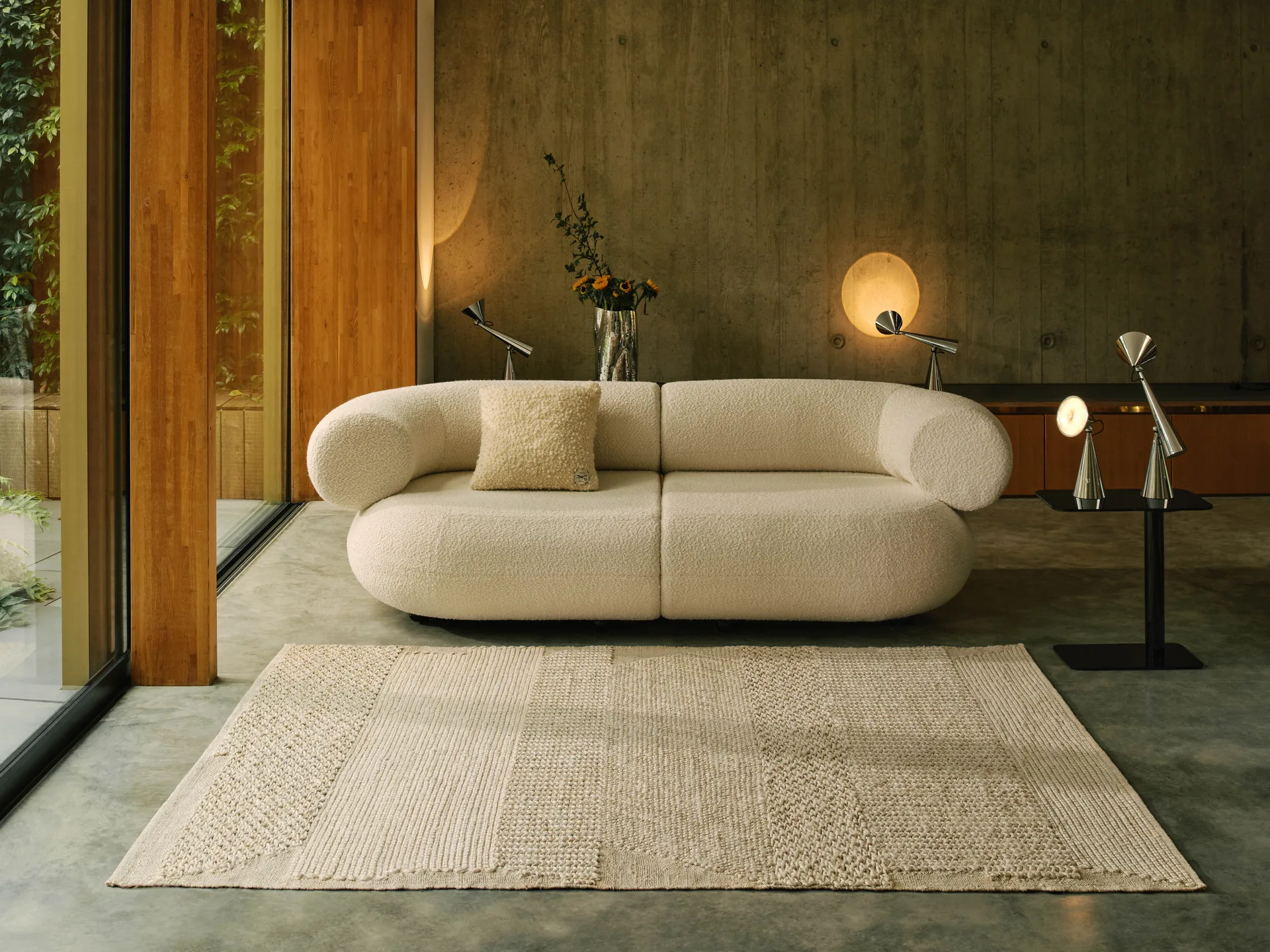 Knotty rug, White 200x300 cm Tom Dixon