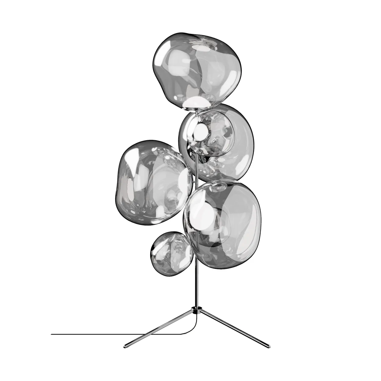 Tom Dixon Melt Chandelier floor lamp LED 175 cm Silver