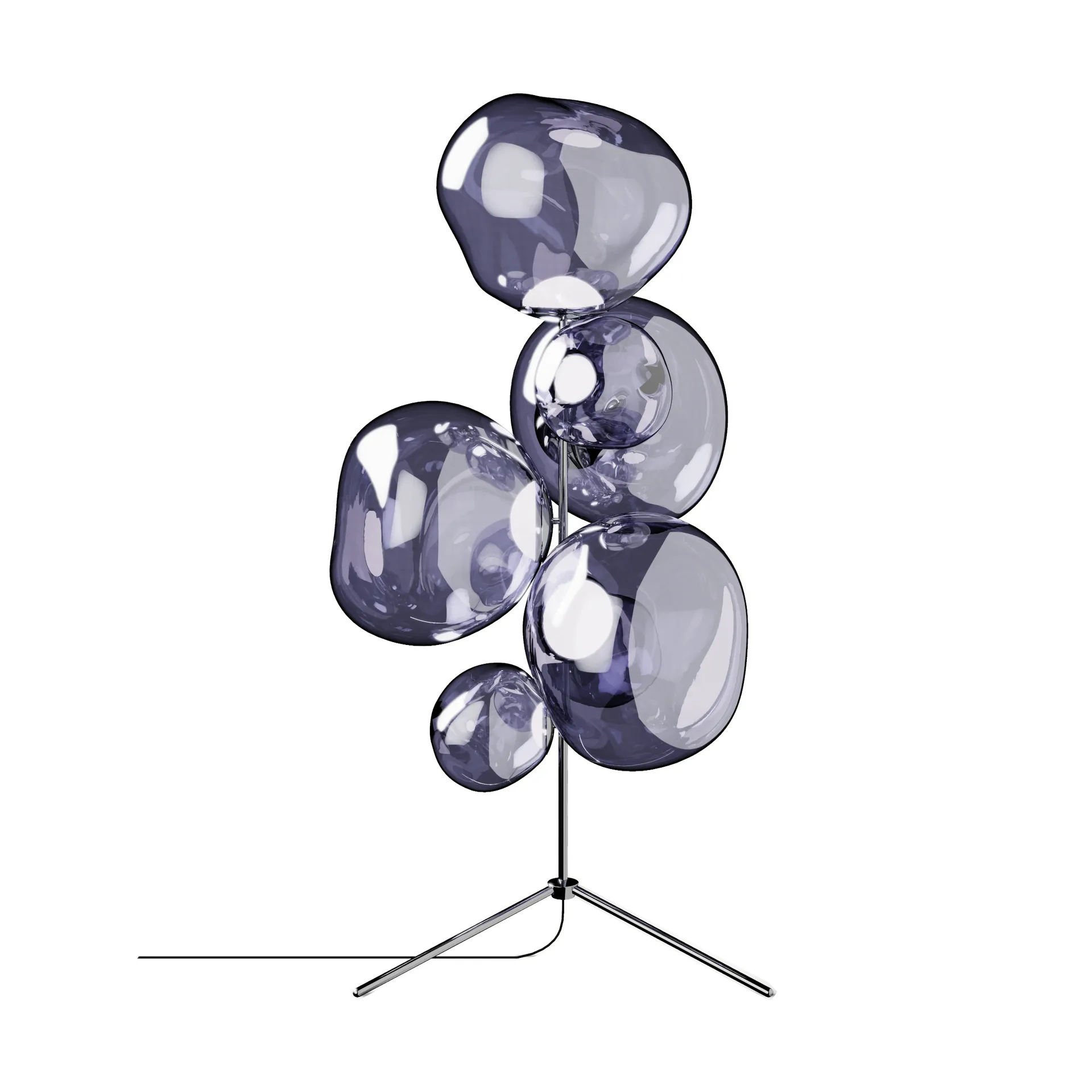 Melt Chandelier floor lamp LED 175 cm, Smoke Tom Dixon