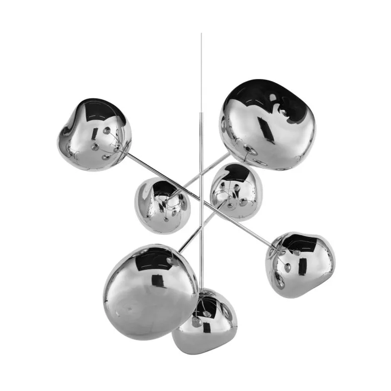 Melt Chandelier large LED 196 cm, Silver Tom Dixon