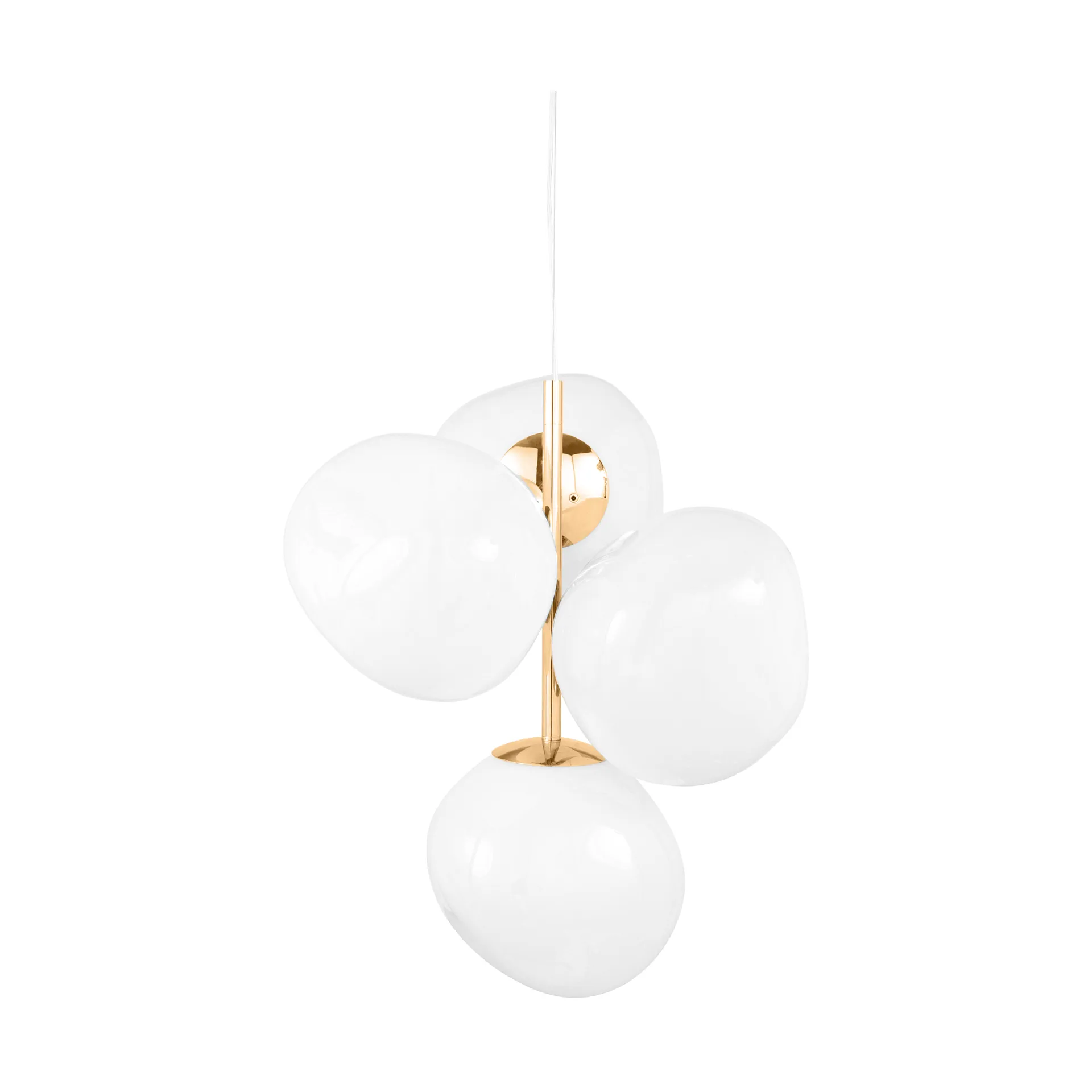 Melt Chandelier mini LED 63,4 cm, Opal-gold Tom Dixon