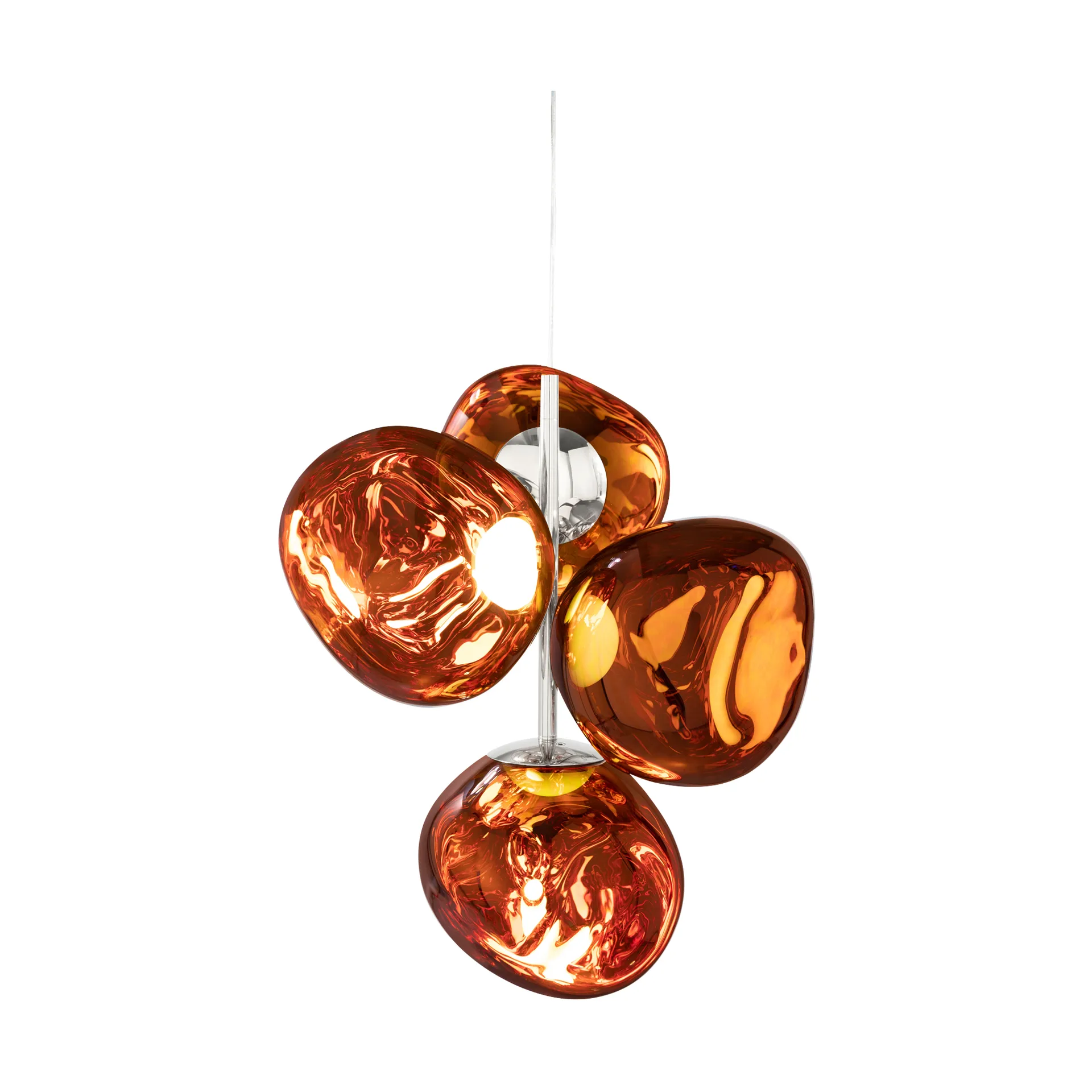 Melt Chandelier small LED 103 cm, Copper Tom Dixon