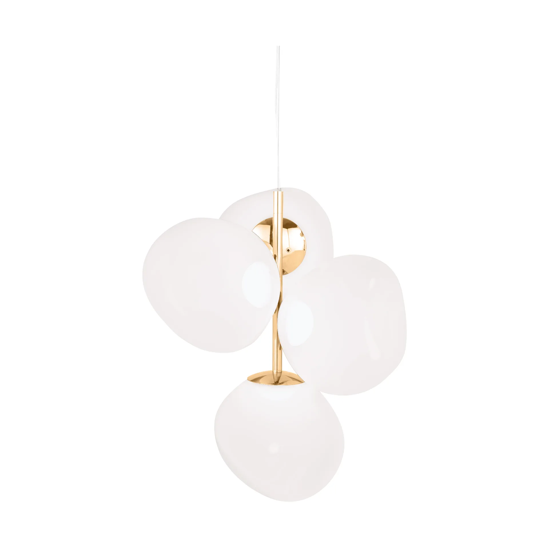 Melt Chandelier small LED 103 cm, Opal-gold Tom Dixon
