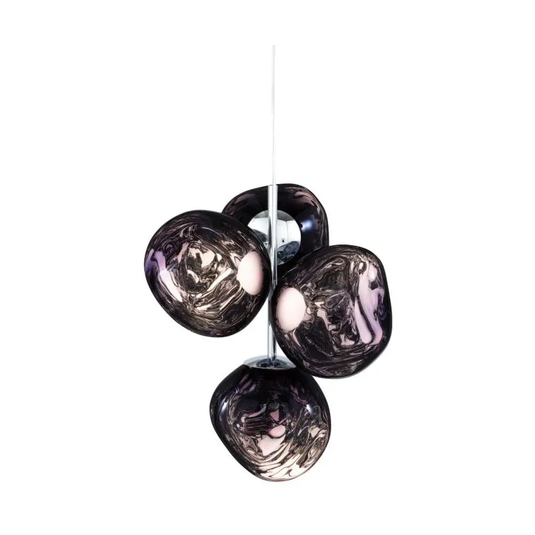 Tom Dixon Melt Chandelier small LED 103 cm | Scandinavian Design | Pendant lamps | Grey