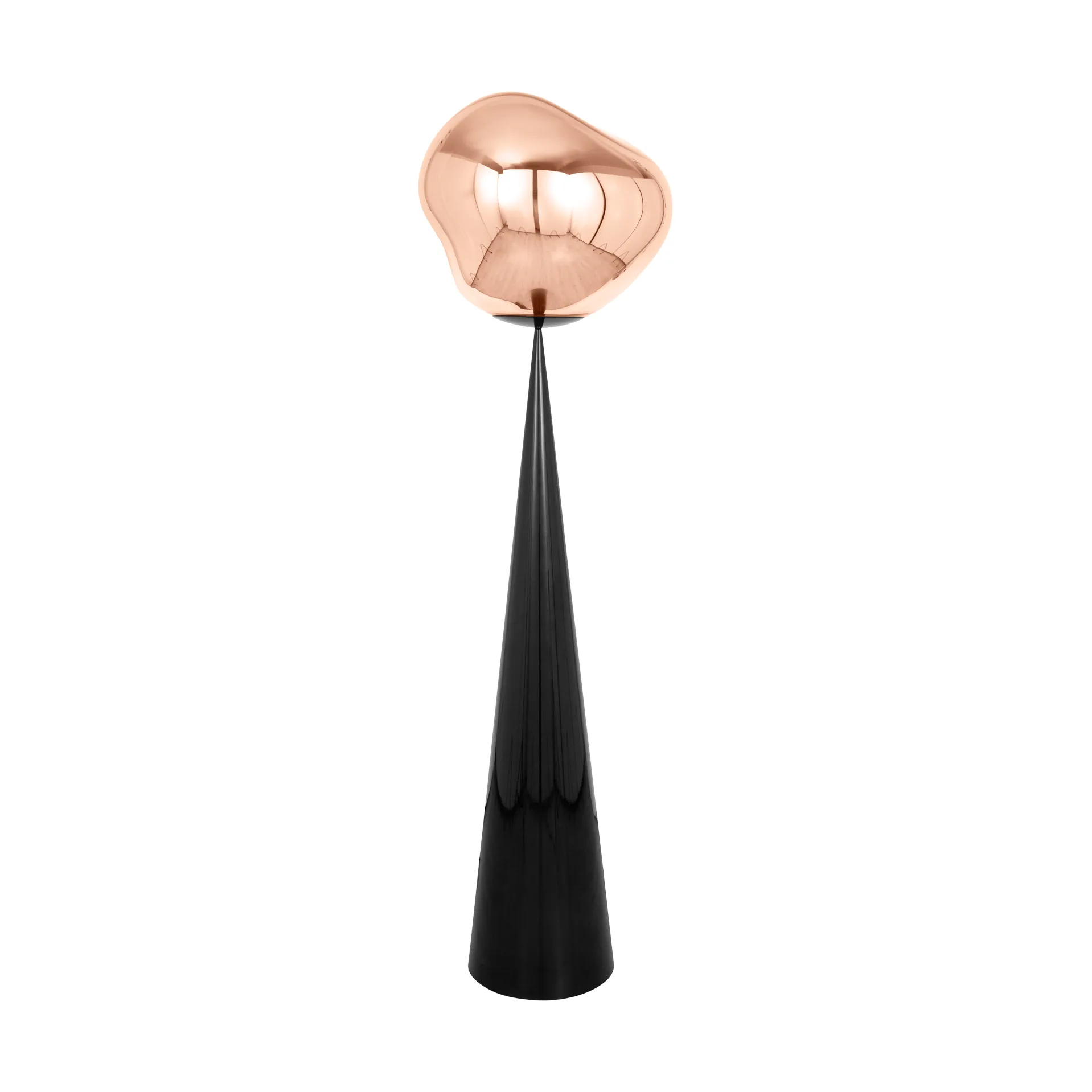 Melt Cone fat floor lamp LED 174,5 cm, Copper Tom Dixon
