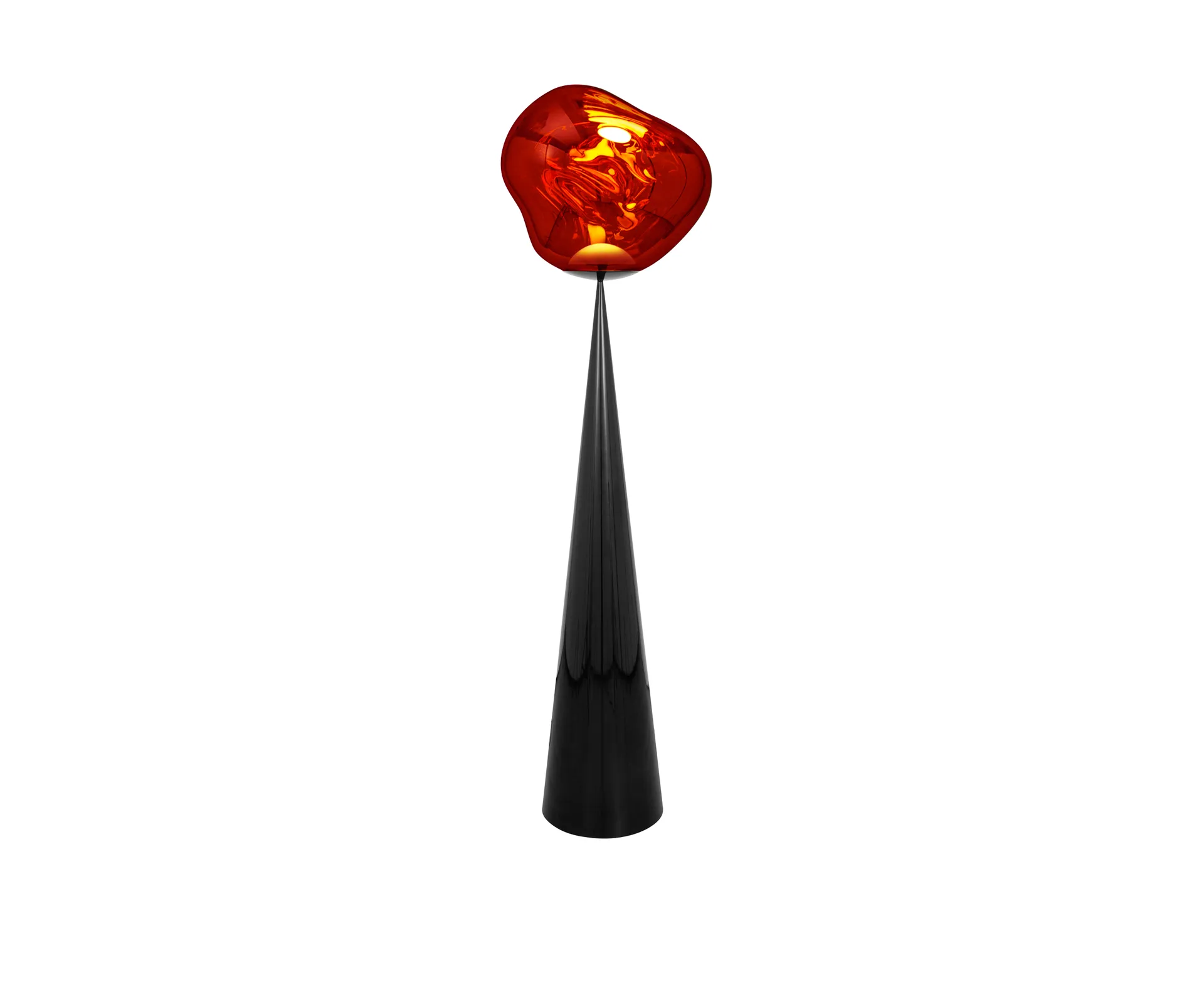 Melt Cone fat floor lamp LED 174,5 cm, Copper Tom Dixon