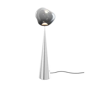 Melt Cone fat floor lamp LED 174,5 cm - Nickel-silver coloured - Tom Dixon