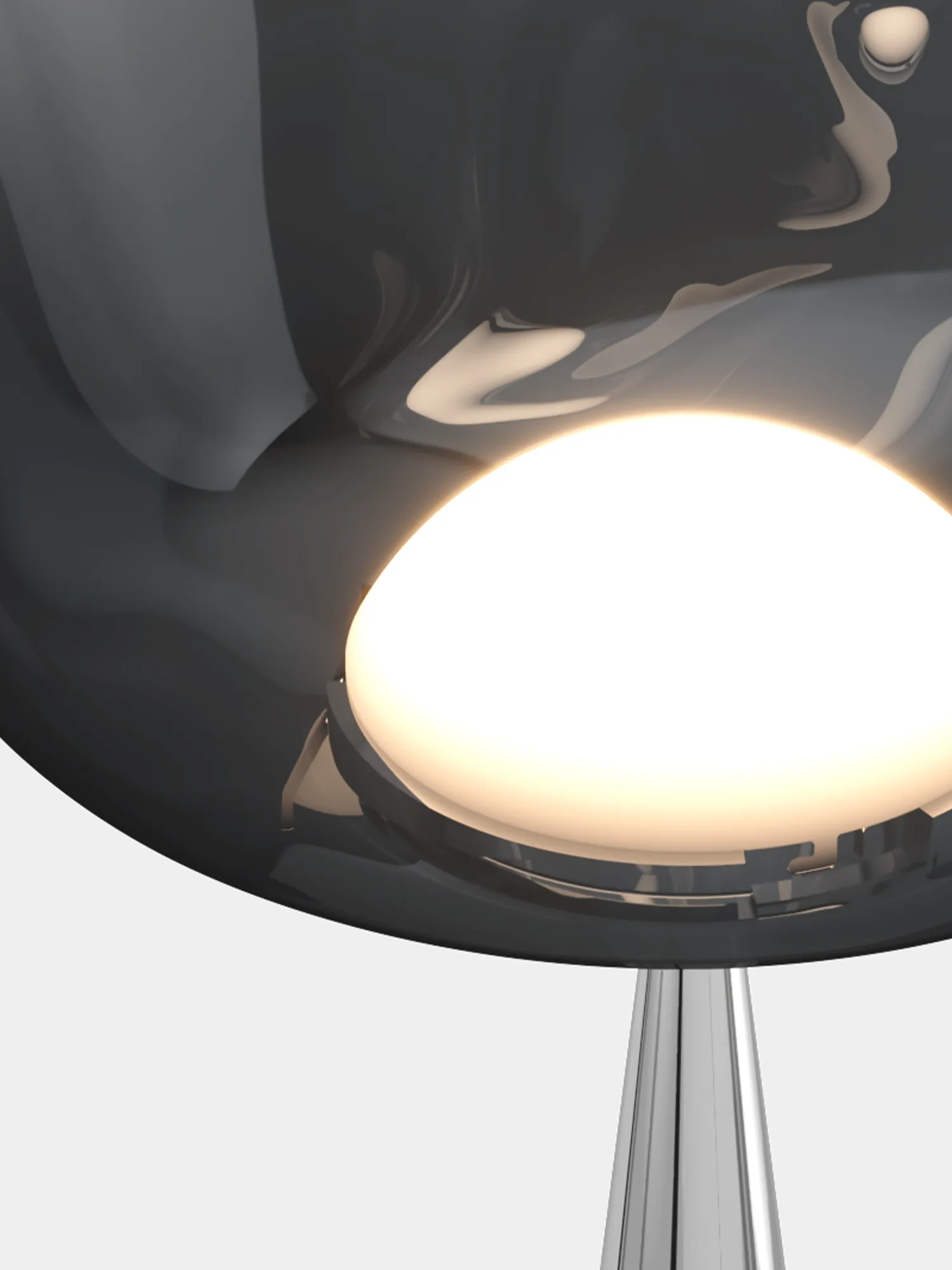 Melt Cone fat floor lamp LED 174,5 cm, Nickel-silver coloured Tom Dixon
