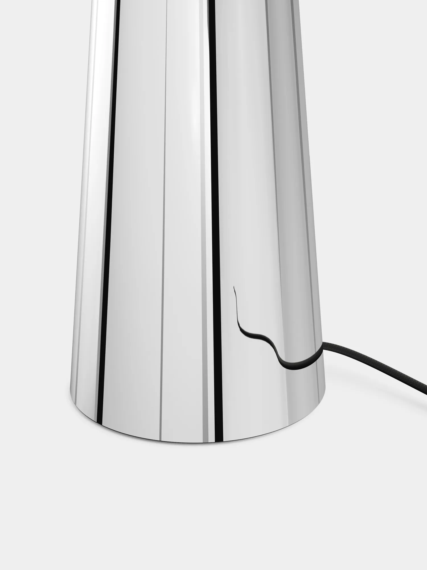 Melt Cone fat floor lamp LED 174,5 cm, Nickel-silver coloured Tom Dixon