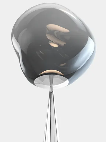 Melt Cone fat floor lamp LED 174,5 cm - Nickel-silver coloured - Tom Dixon