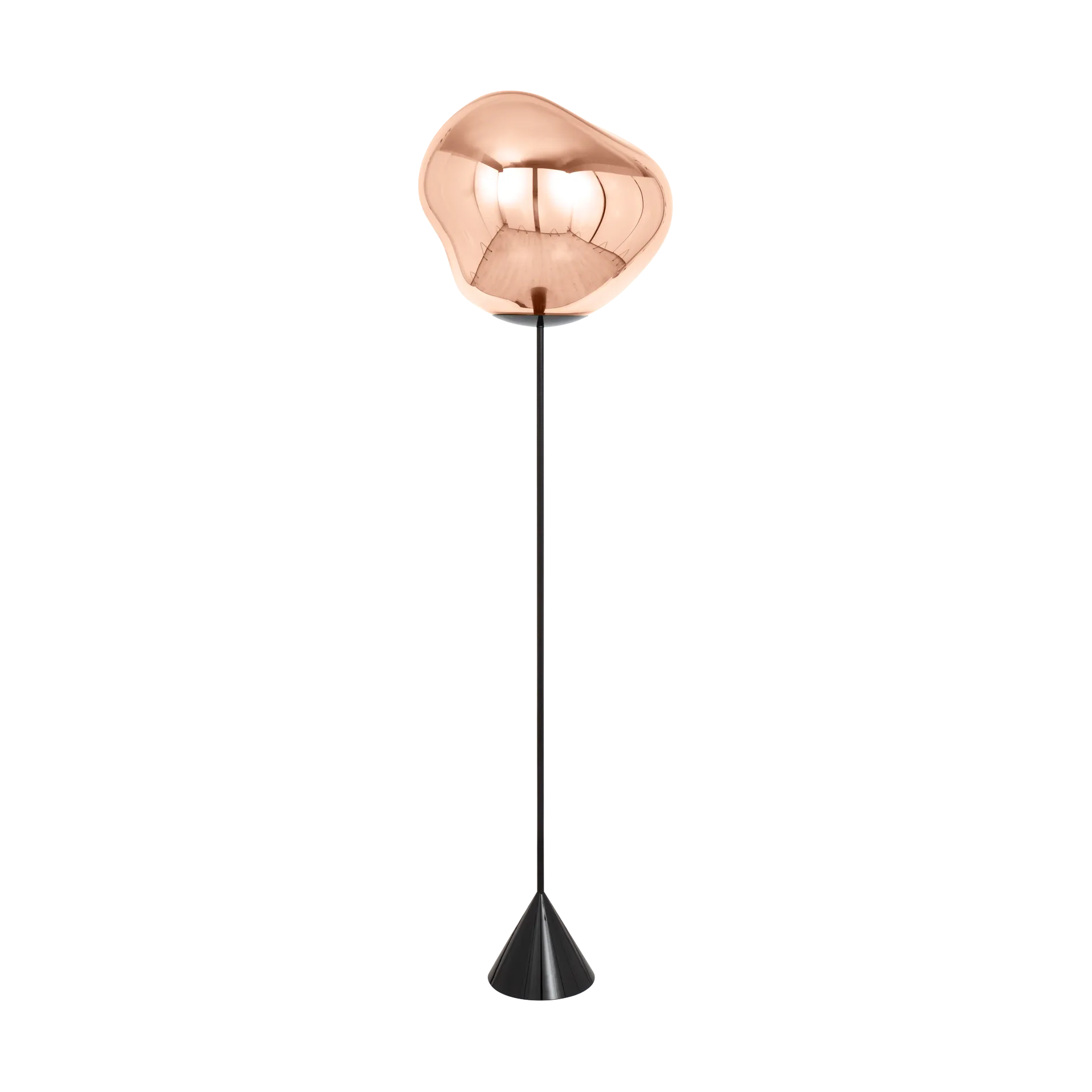 Melt Cone slim floor lamp LED 180 cm, Copper Tom Dixon