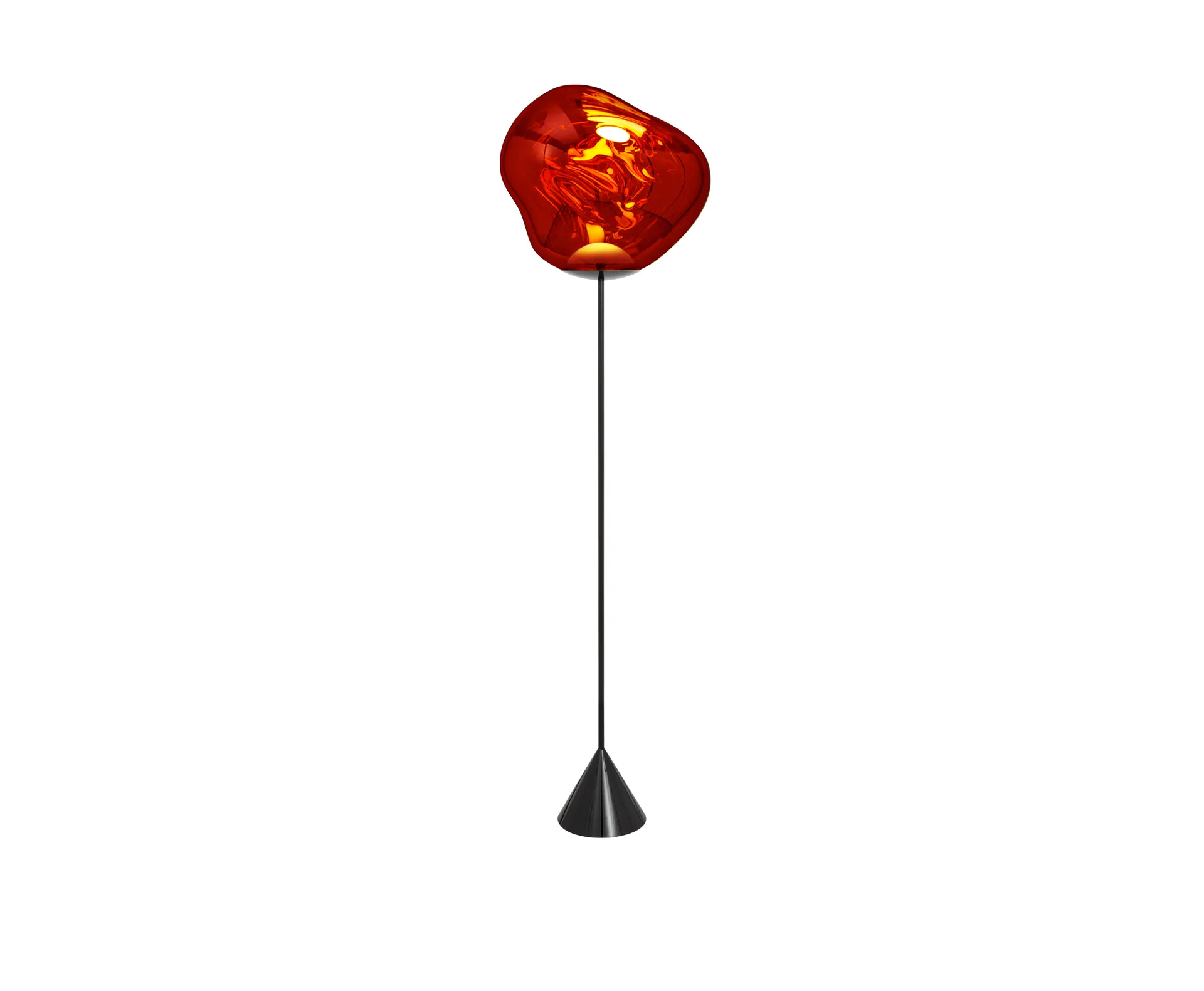 Melt Cone slim floor lamp LED 180 cm, Copper Tom Dixon
