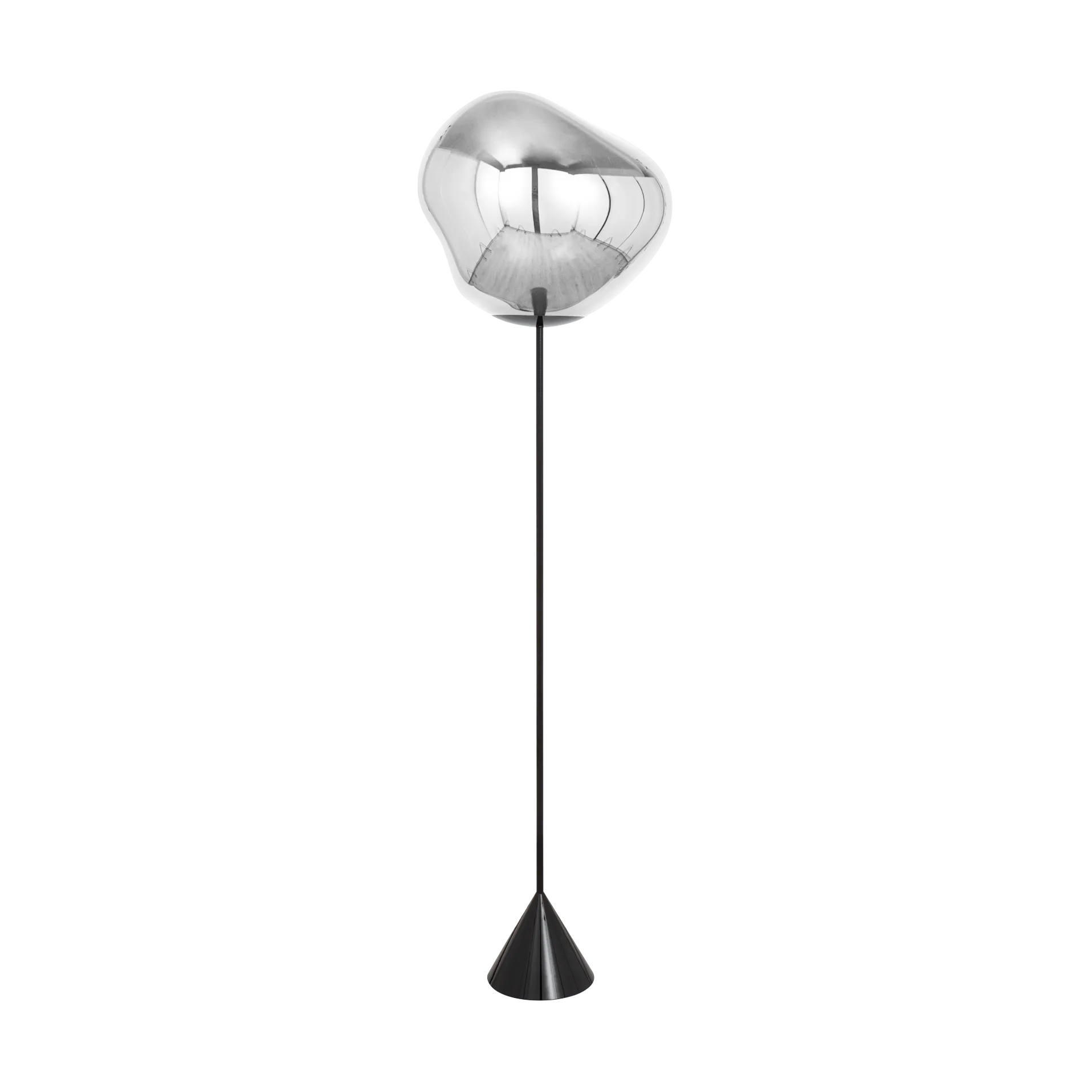 Melt Cone slim floor lamp LED 180 cm, Silver Tom Dixon