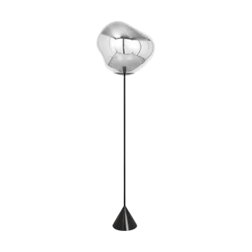 Melt Cone slim floor lamp LED 180 cm - Silver - Tom Dixon