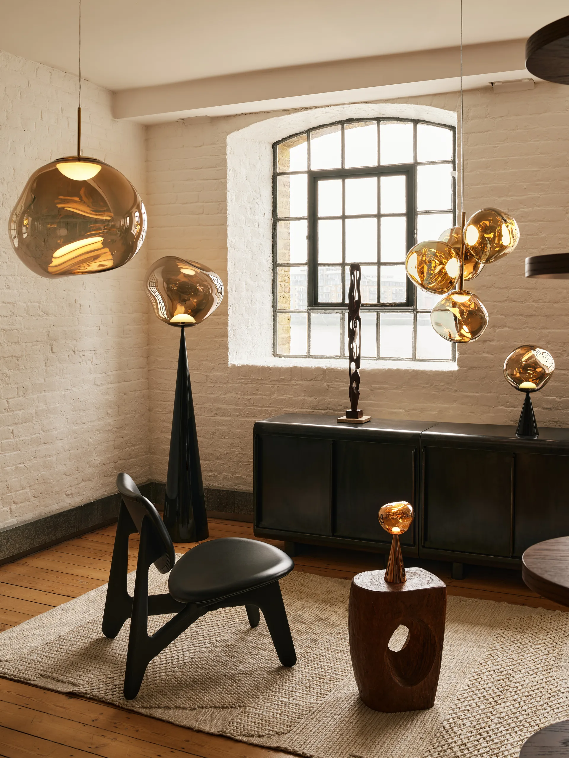 Melt pendant lamp LED, Bronze, medium 50x50 cm Tom Dixon